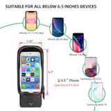 ROCKBROS Bike Phone Mount Bag Waterproof Bike Phone Front Frame Bag under 5.8"/ 6.5"
