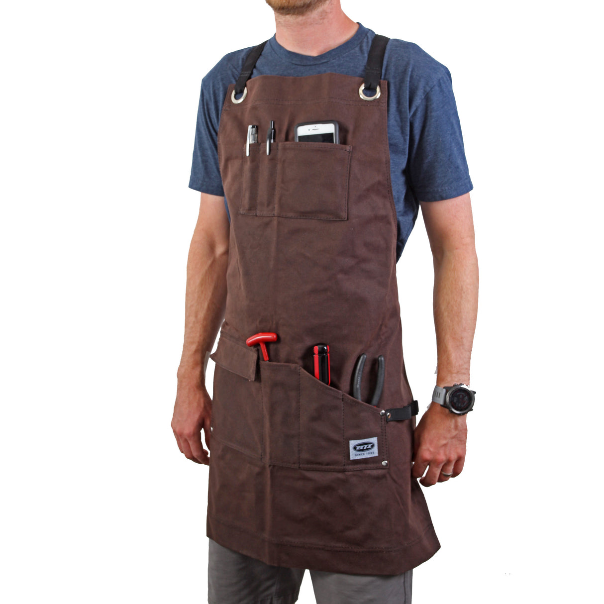BTI Shop Apron Waxed Canvas Brown