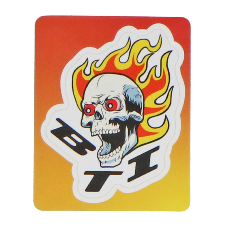 Flaming Skull, BTI Sticker