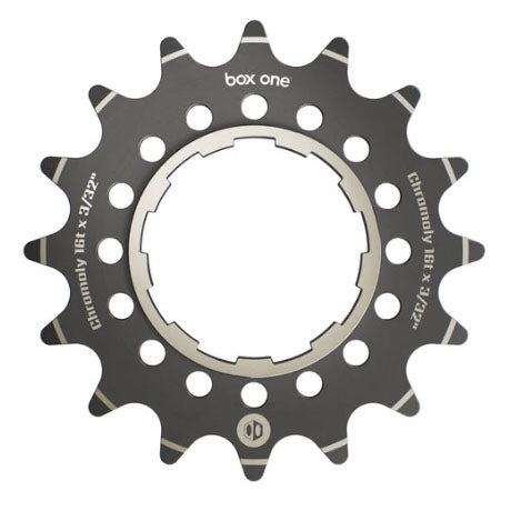 Box One 3/32" CNC CrMo Cog, Black - 16t