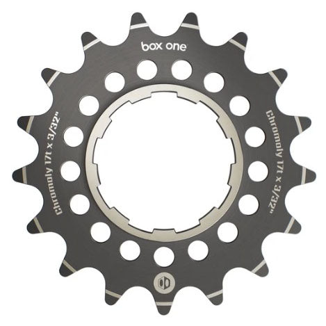 Box One 3/32" CNC CrMo Cog, Black - 17t