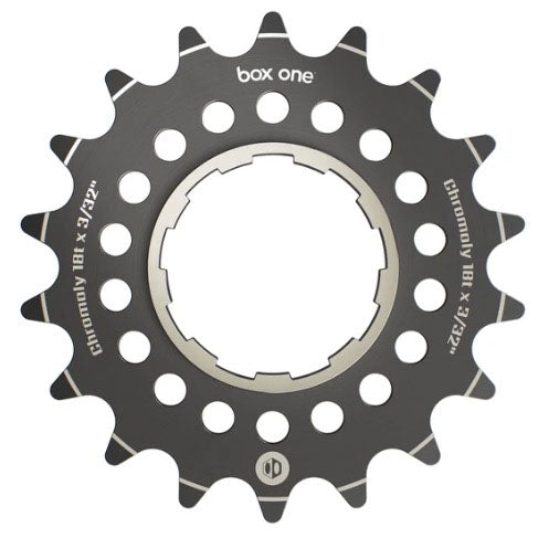 Box One 3/32" CNC CrMo Cog, Black - 18t