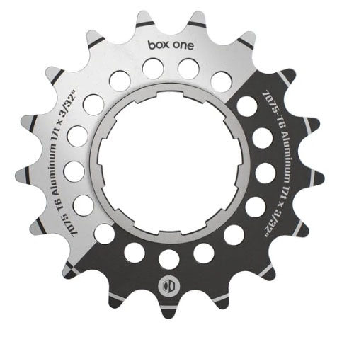 Box One 3/32" CNC AL 7075 Cog, Black - 17t
