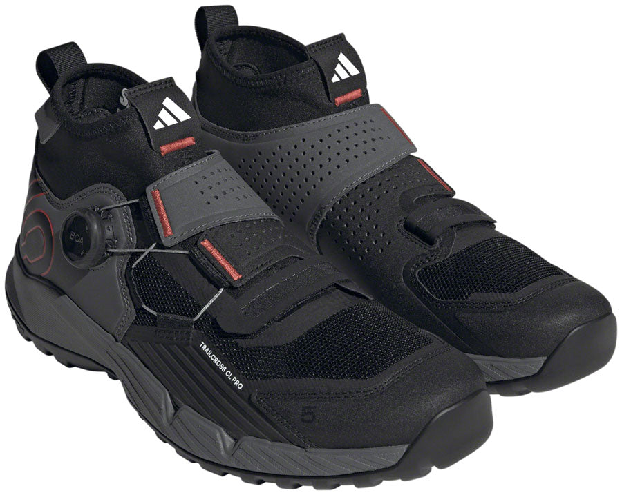Five Ten Trailcross Pro Mountain Clipless Shoes - Men's Gray Five/Core BLK/Red 9.5