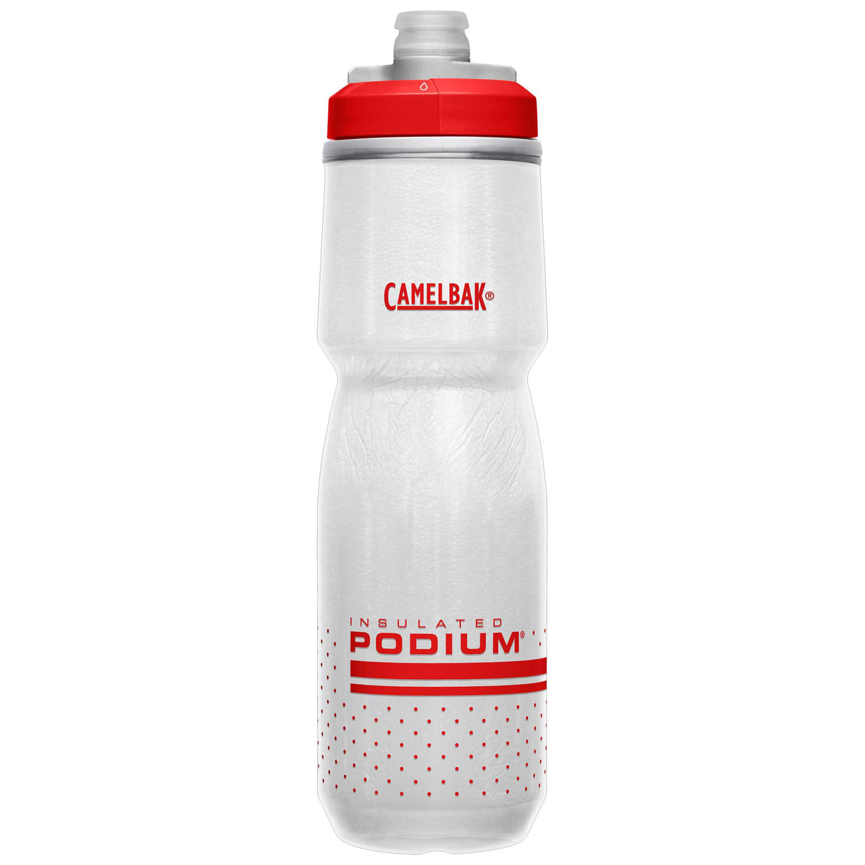 Podium Chill Insulated Bottle, Fiery Red/White, 24oz
