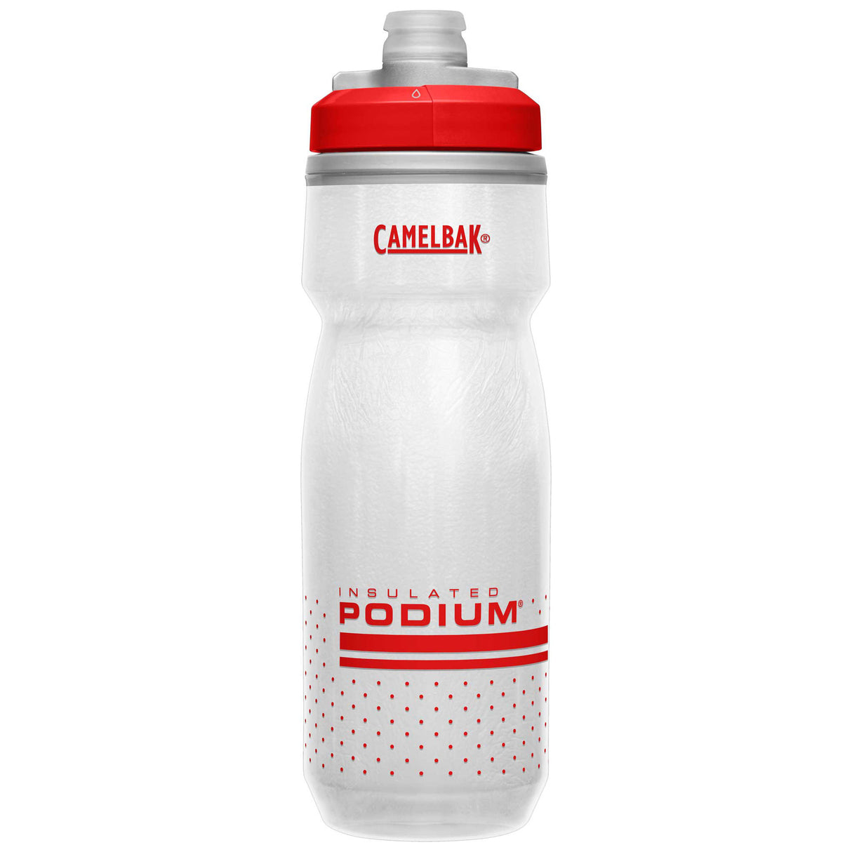 Podium Chill Insulated Bottle, Fiery Red/White, 21oz