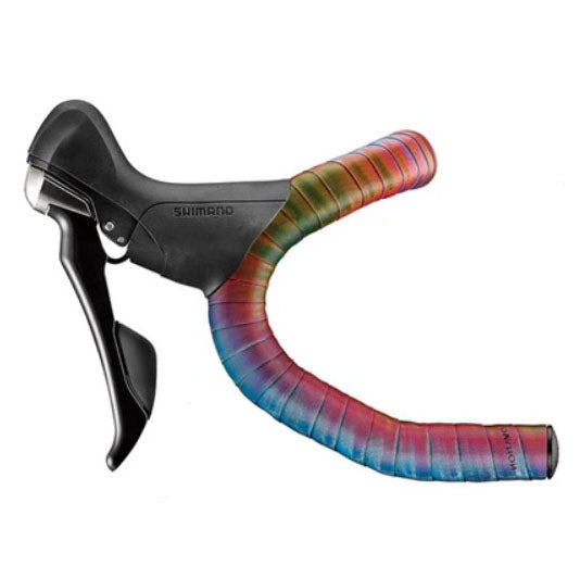 Ciclovation Halo Touch Handlebar Tape Rainbow w/Blk Plugs