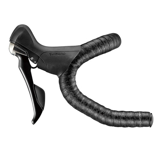 Ciclovation Leather Touch Handlebar Tape Diamond Black w/Blk Plug