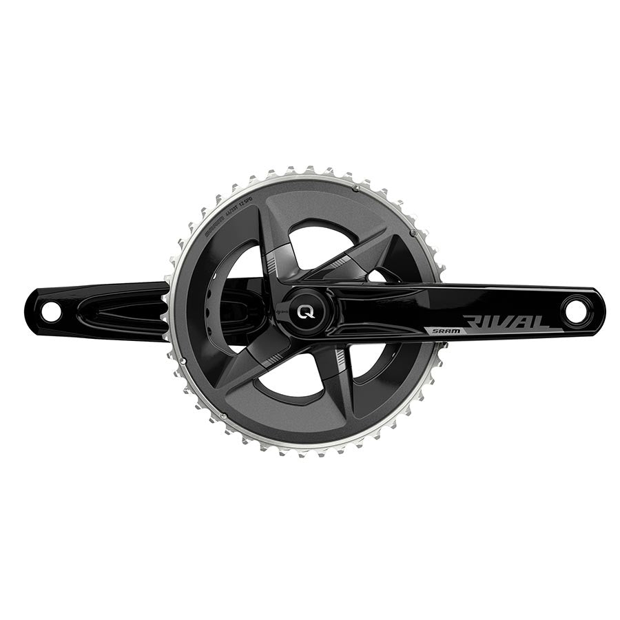 SRAM Rival D1 Quarq 2x Power Meter Crankset Speed: 12 Spindle: 28.99mm BCD: 107 46/33 DUB 172.5mm Black Road Disc