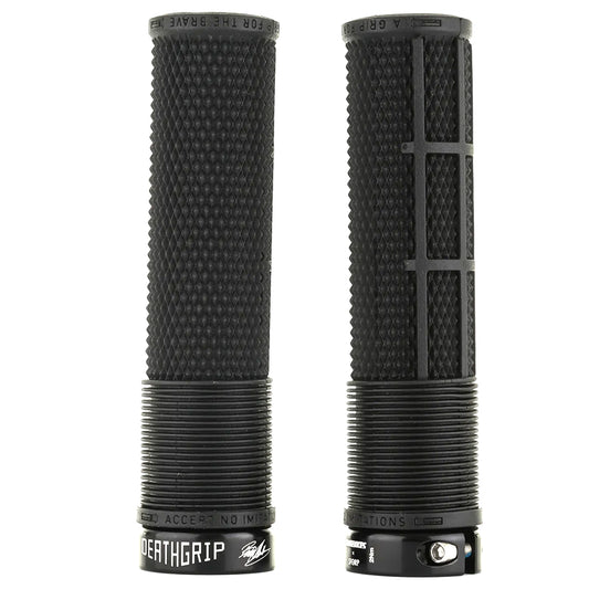 DMR DeathGrip 2 Race Edition Grips - Thick Lock-On Black Flangeless