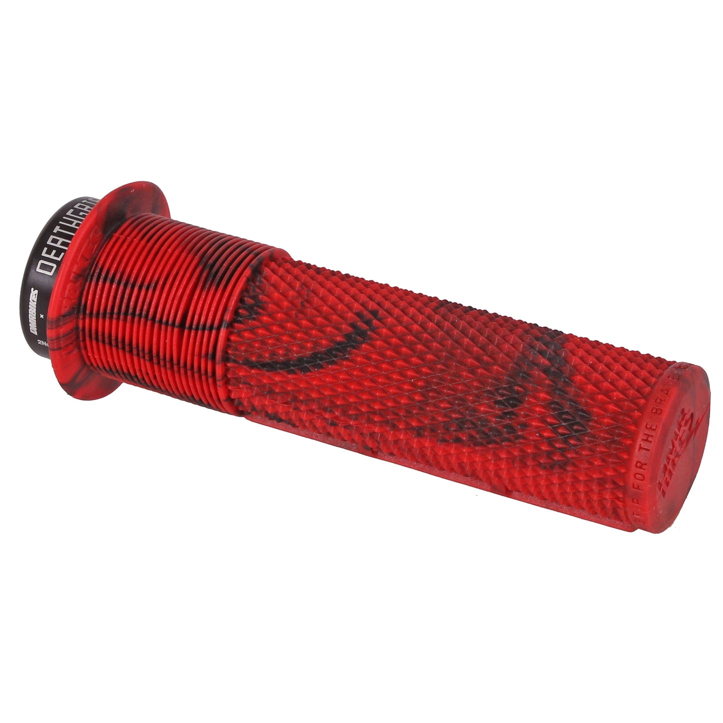 DMR DeathGrip Flanged Grips - Thin Lock-On Marble Red