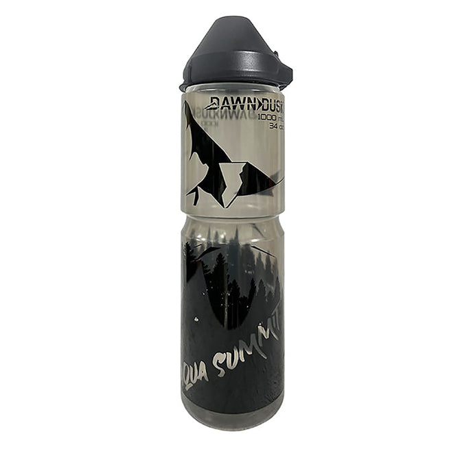 Aqua Summit Bottle w/ Dirt Mask, Black/Clear - 34oz