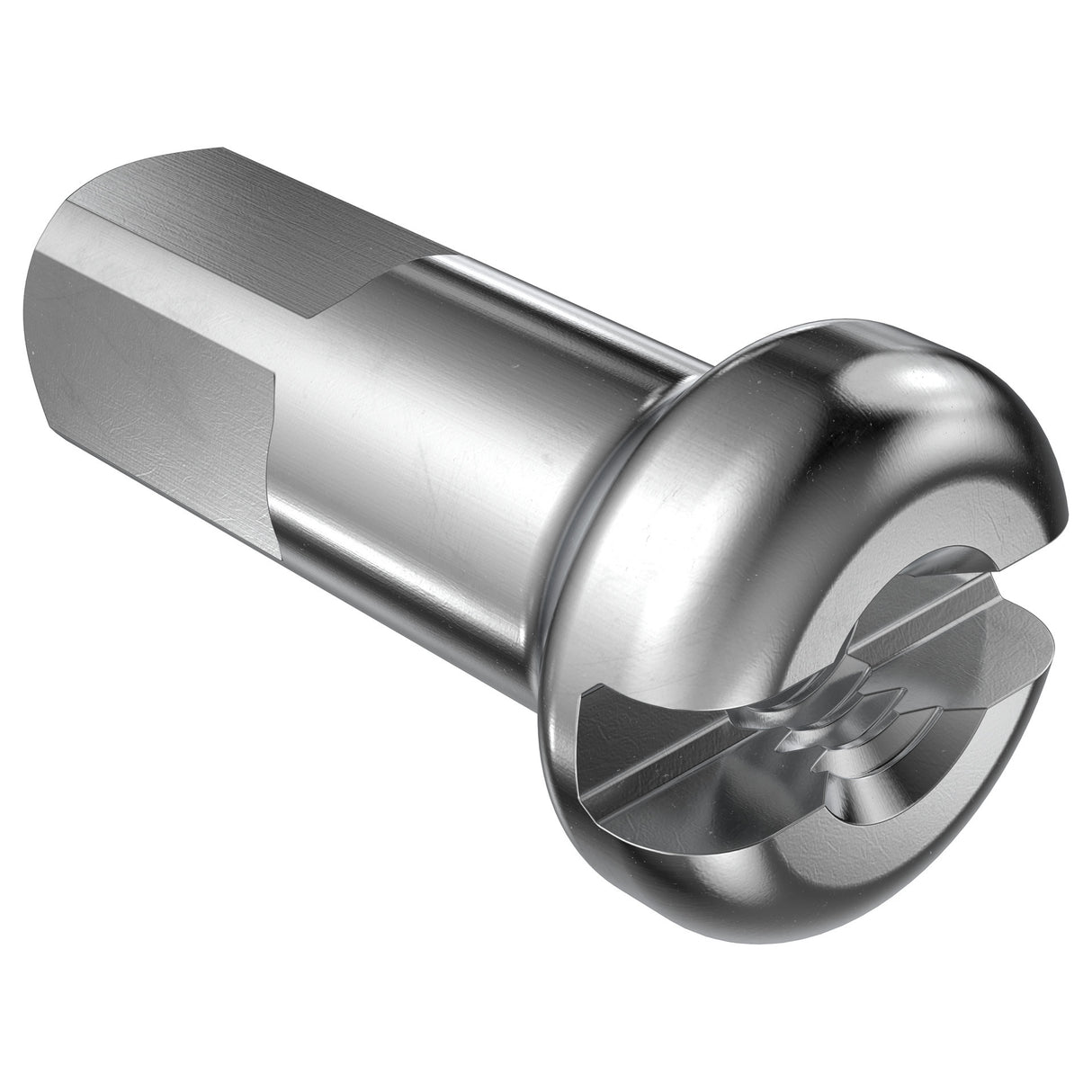 Brass Nipple, 14g/12mm, Silver, Box/100