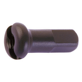 Brass Nipple, 14g/12mm, Black, Box/100