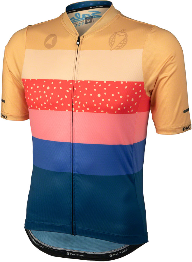 Salsa Team Polytone Men's Jersey - Goldenrod Dark Blue w/ Stripes X-Large