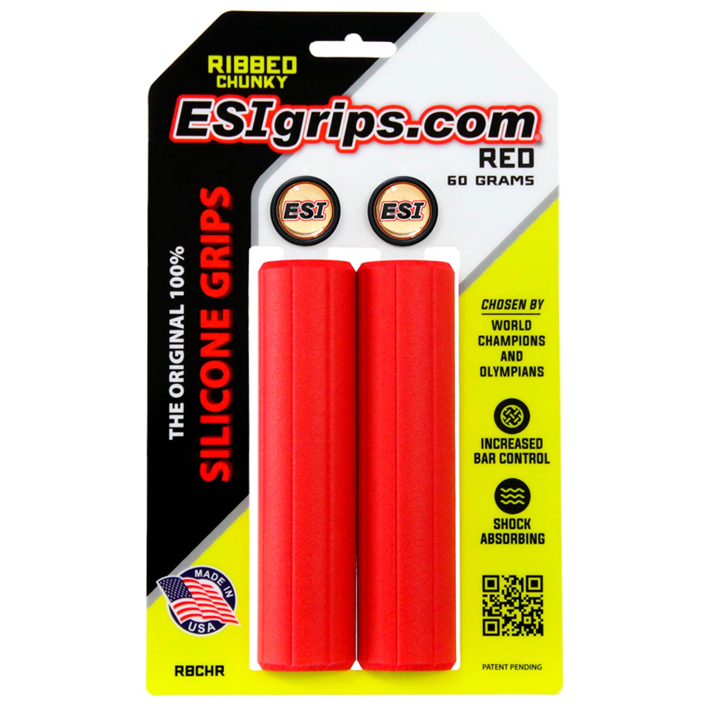 ESI Ribbed Chunky Grips - Red