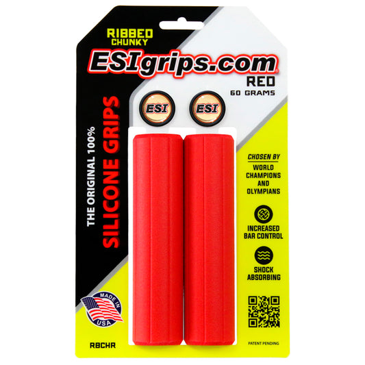 ESI Ribbed Chunky Grips - Red