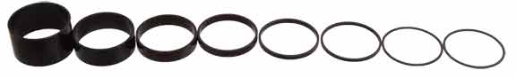 Fibonacci 1sp Spacer Kit, 8pc - Black