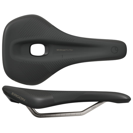 Ergon SR Allroad Pro Saddle - TiNox SL Black Mens Small/Medium