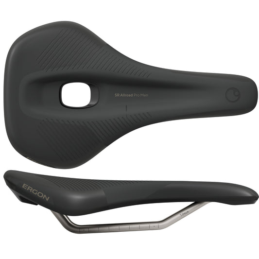 Ergon SR Allroad Pro Saddle - TiNox SL Black Mens Medium/Large