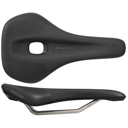 Ergon SR Allroad Comp Saddle - TiNox SL Black Mens Small/Medium