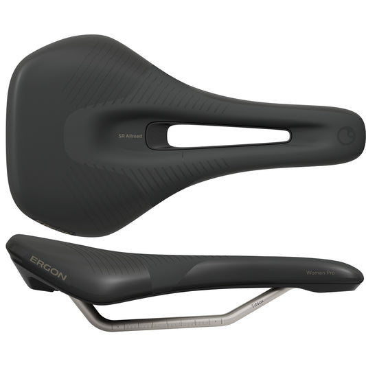 Ergon SR Allroad Pro Saddle - TiNox SL Black Womens Small/Medium