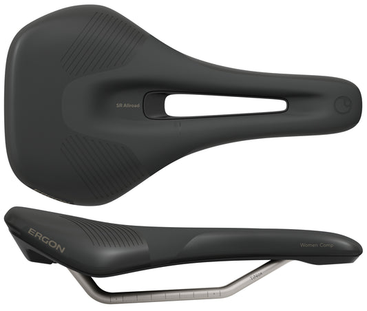 Ergon SR Allroad Comp Saddle - TiNox XP Black Womens Small/Medium