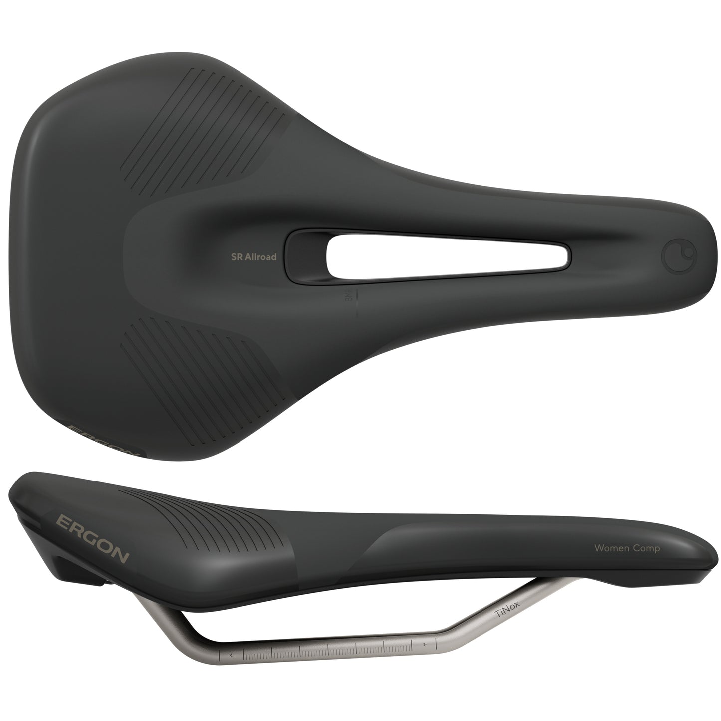 Ergon SR Allroad Comp Saddle - TiNox XP Black Womens Medium/Large