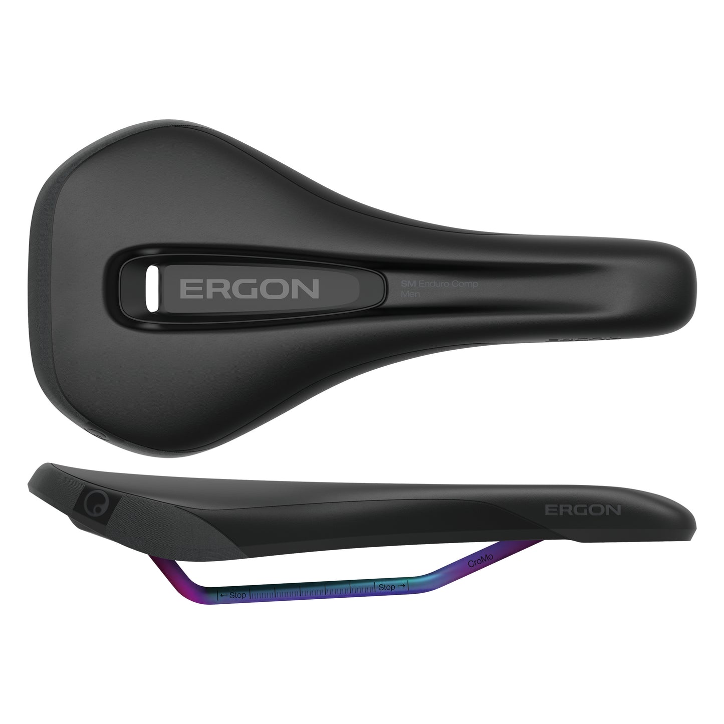 Ergon SM Enduro Comp Saddle - Stealth/Oilslick Mens Small/Medium