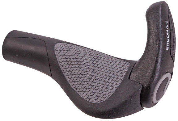 Ergon GP2 Grips - Black/Gray Lock-On Small