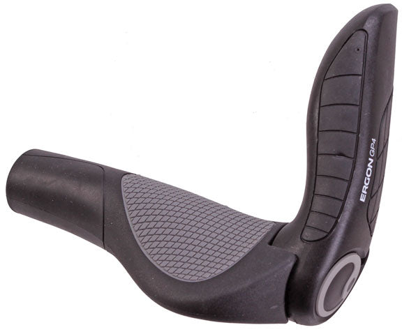 Ergon GP4 Grips - Black/Gray Lock-On Small