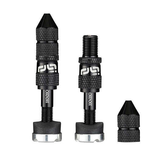 E*thirteen Quickfill Schrader Valves(19-23mm Rim) Pair - Blk