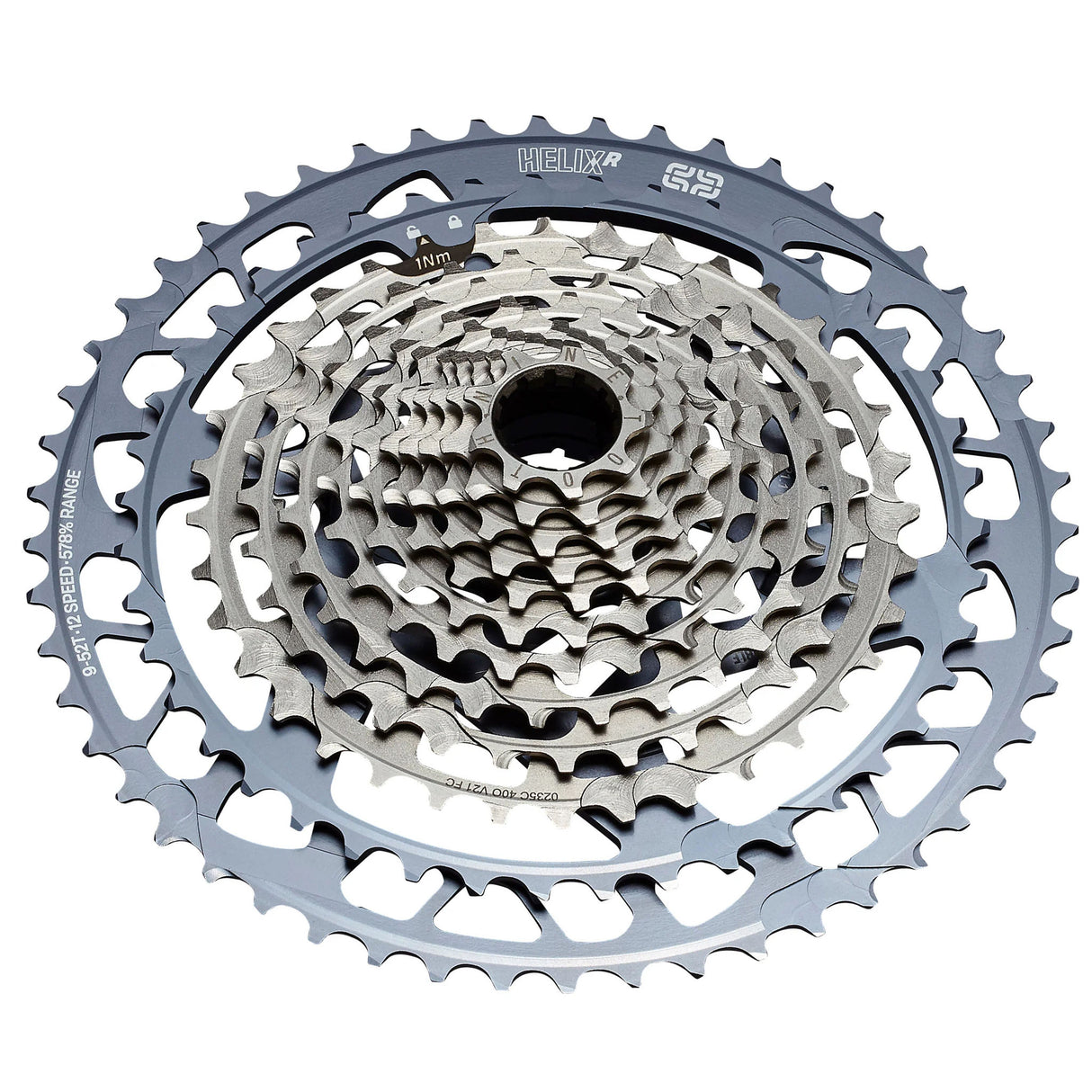Helix Race 12sp Cassette, 9-52t - Gray
