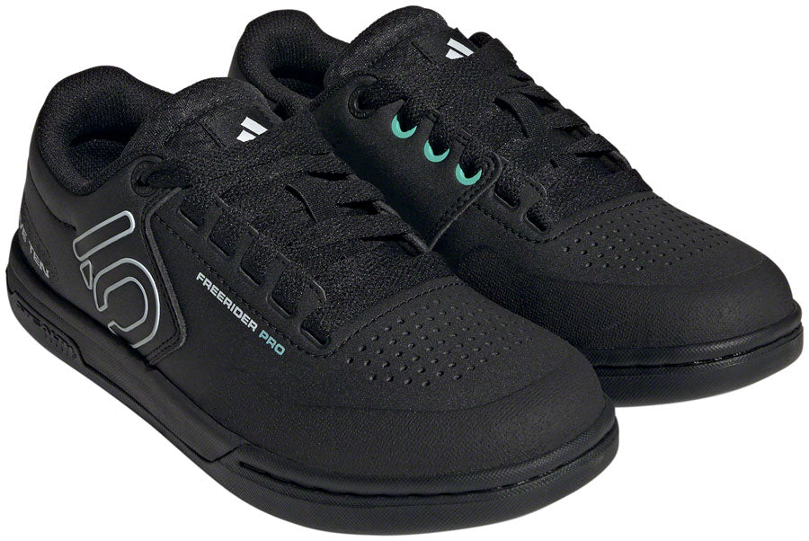 Five Ten Freerider Pro Flat Shoes - Women's Core BLK/Crystal White/Acid Mint 7