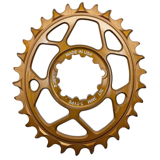 5Dev T-Type Oval 3-Bolt Chainring 3mm Offset 30T Kash