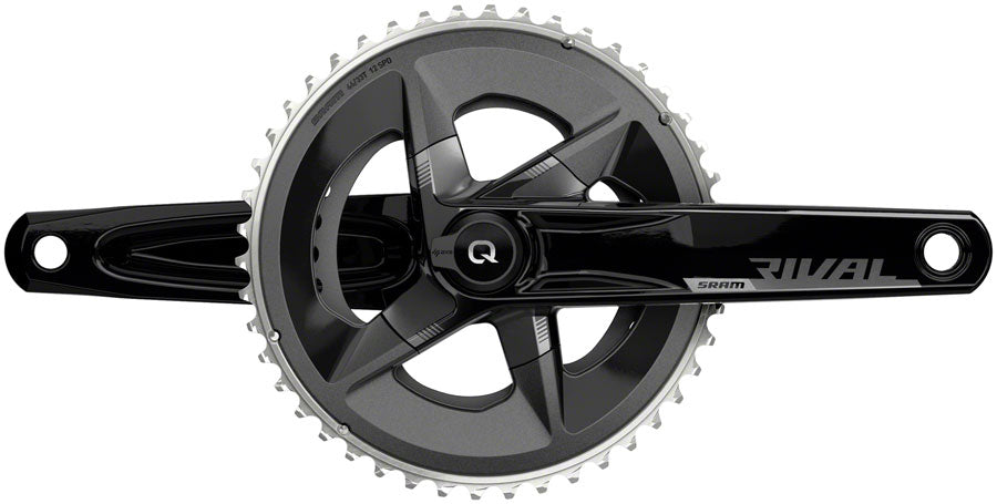 SRAM Rival AXS Crankset Quarq Power Meter - 175mm 12-Speed 48/35t Yaw 107 BCD DUB Spindle Interface BLK D1