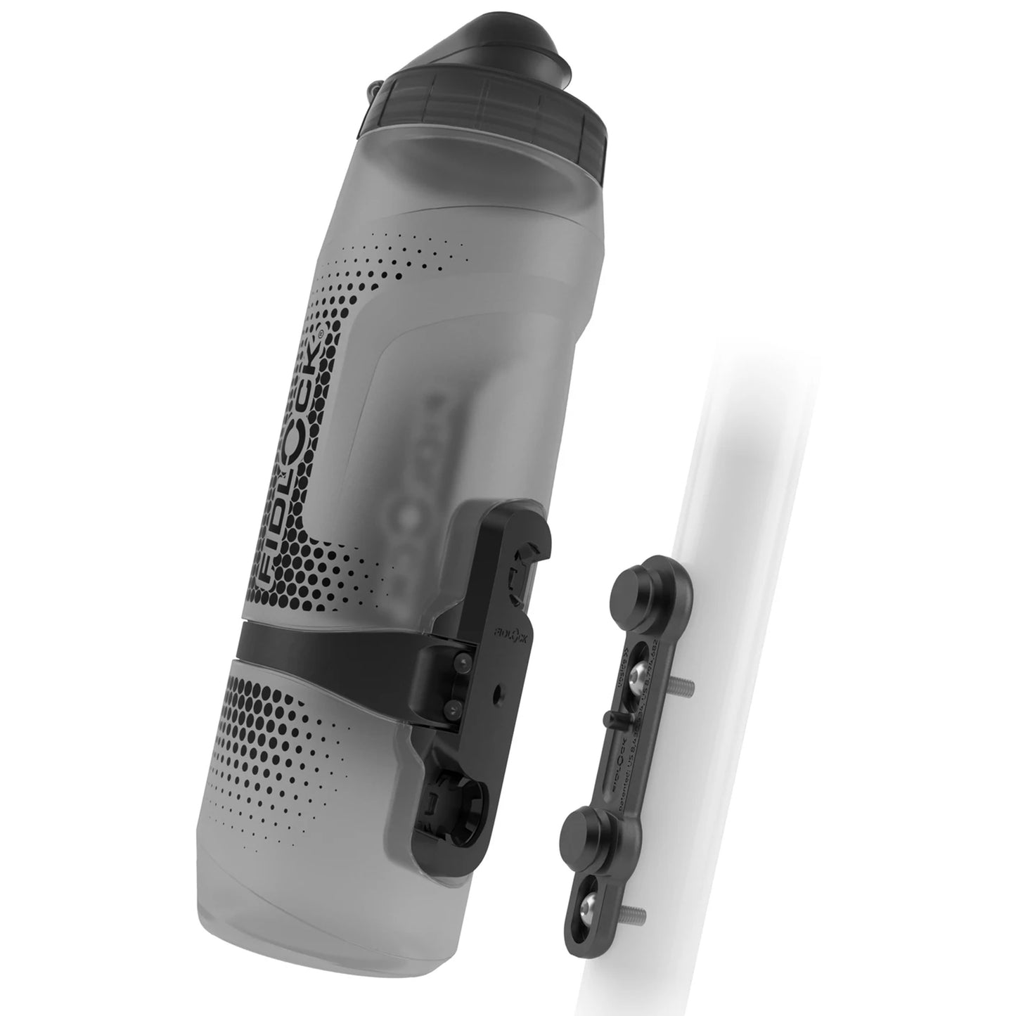 Fidlock TWIST Water Bottle Cage Set - Bike Base Mount Bolt-On 800ml Smoke