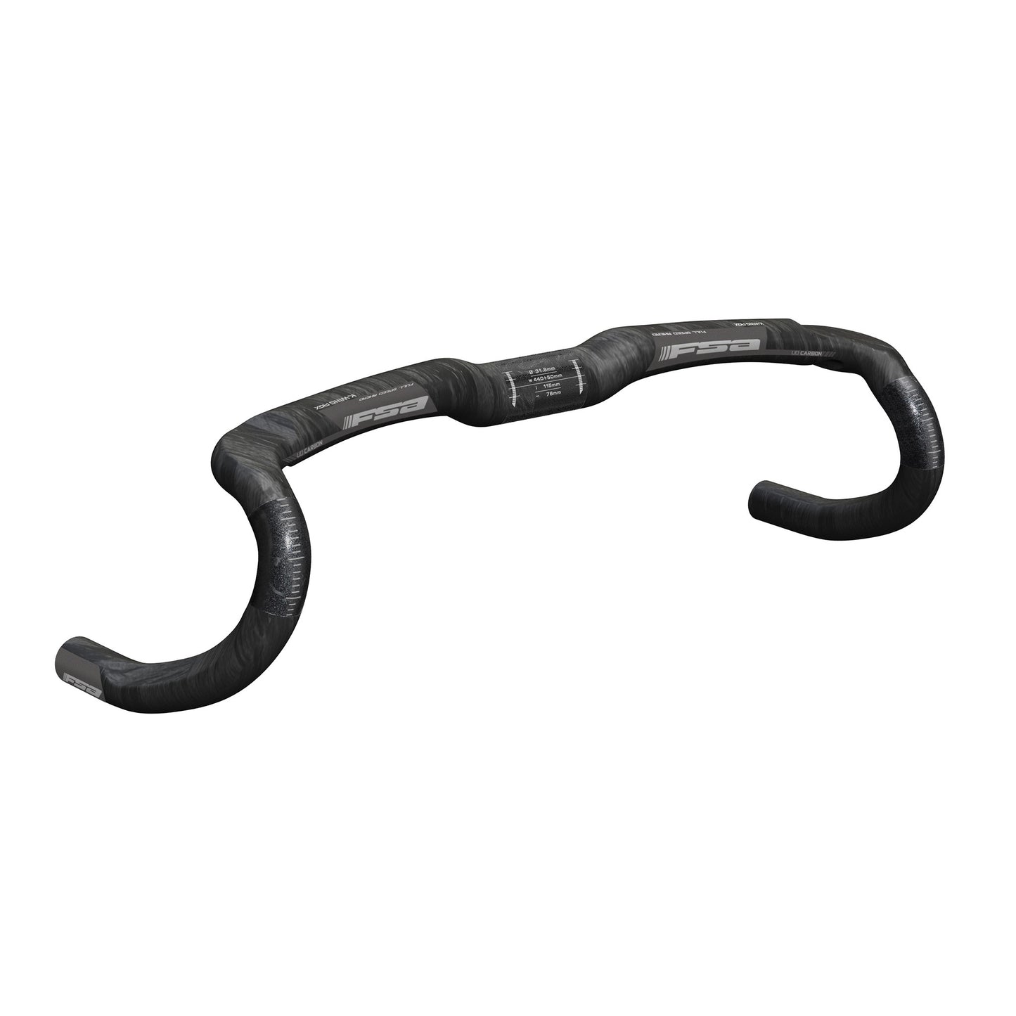 Full Speed Ahead K-Wing AGX Drop Handlebar - Carbon 31.8mm 46cm Carbon