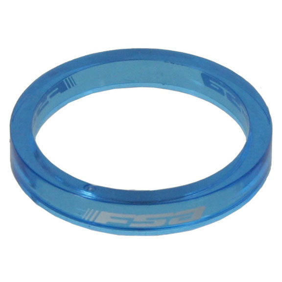 FSA PolyCarb Headset Spacer 1-1/8"x5mm Blue 10/C