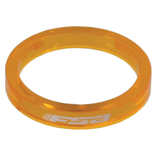 FSA PolyCarb Headset Spacer 1-1/8"x5mm Orange 10/C