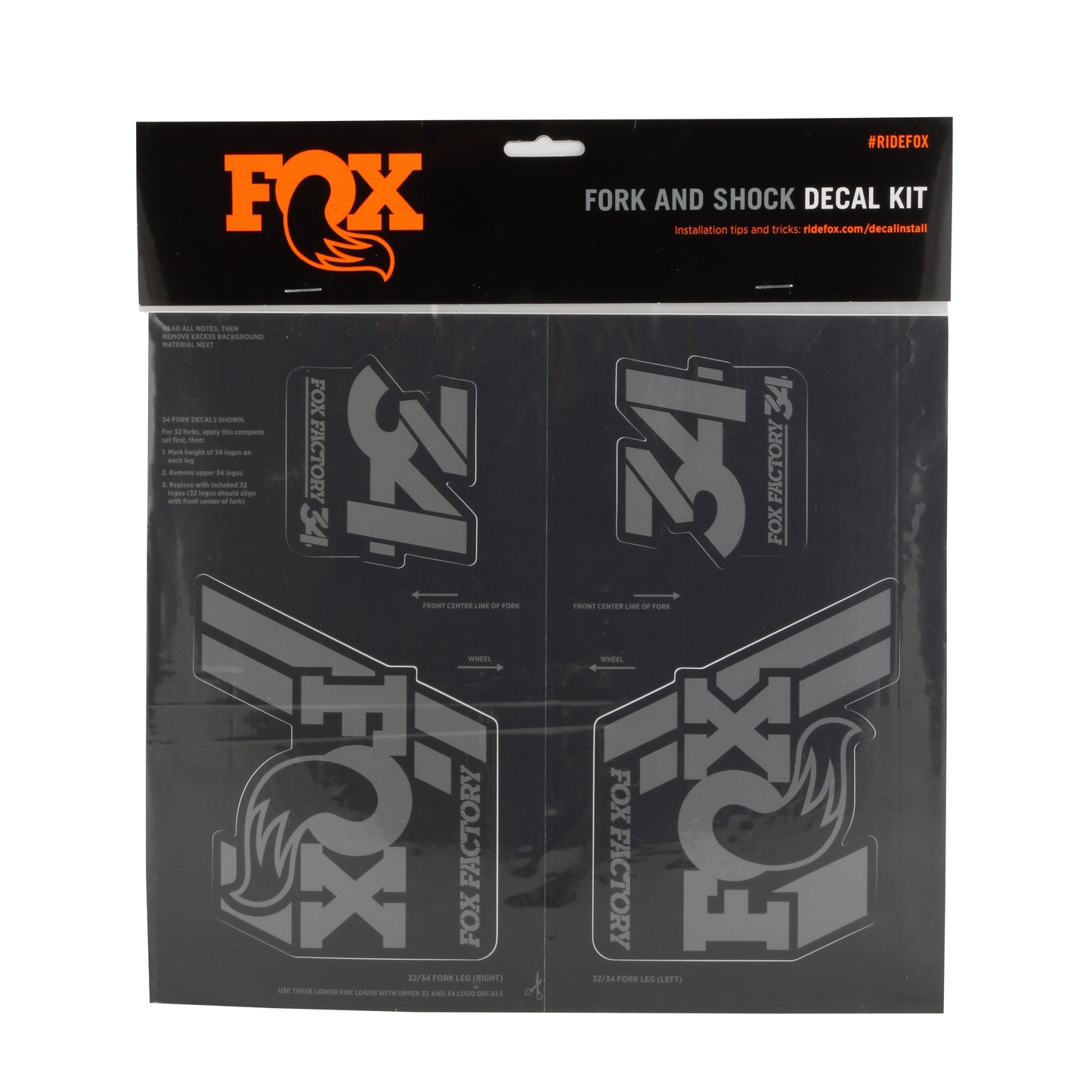 Fox Shox Heritage Decal Kit Stealth