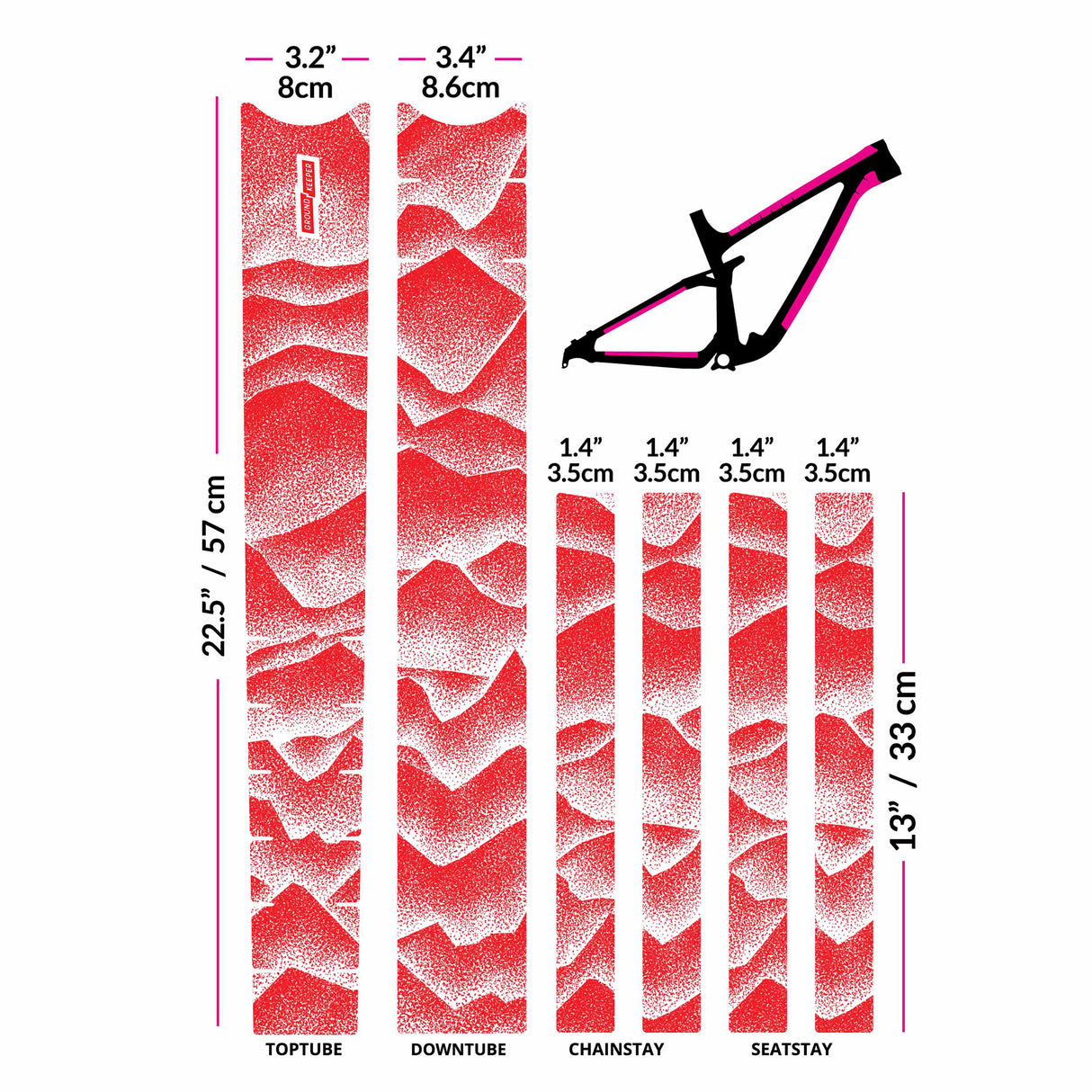 Frame Keeper, Ridgelines Strawberry Matte  NLS