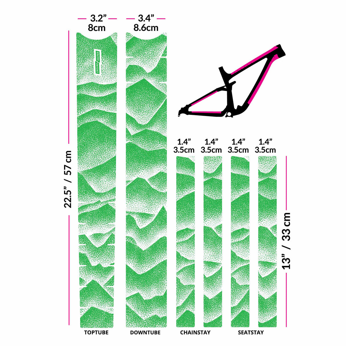 Frame Keeper, Ridgelines Lime Matte  NLS