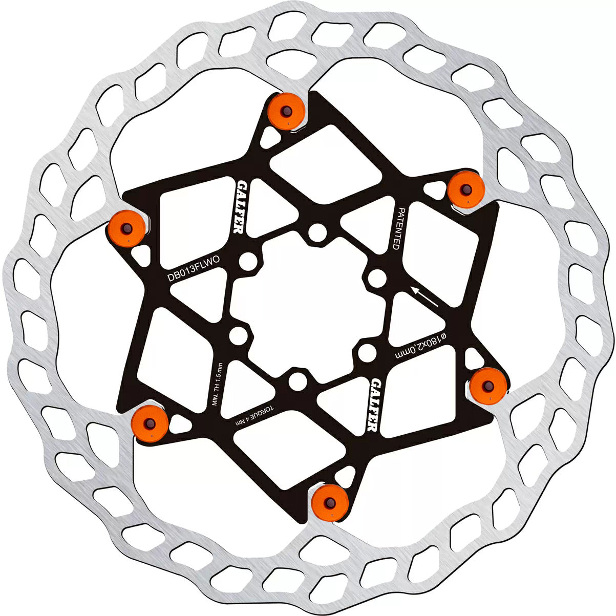 180mm Rotor, 6-Bolt, 2.0mm, Floating, Org  NLS