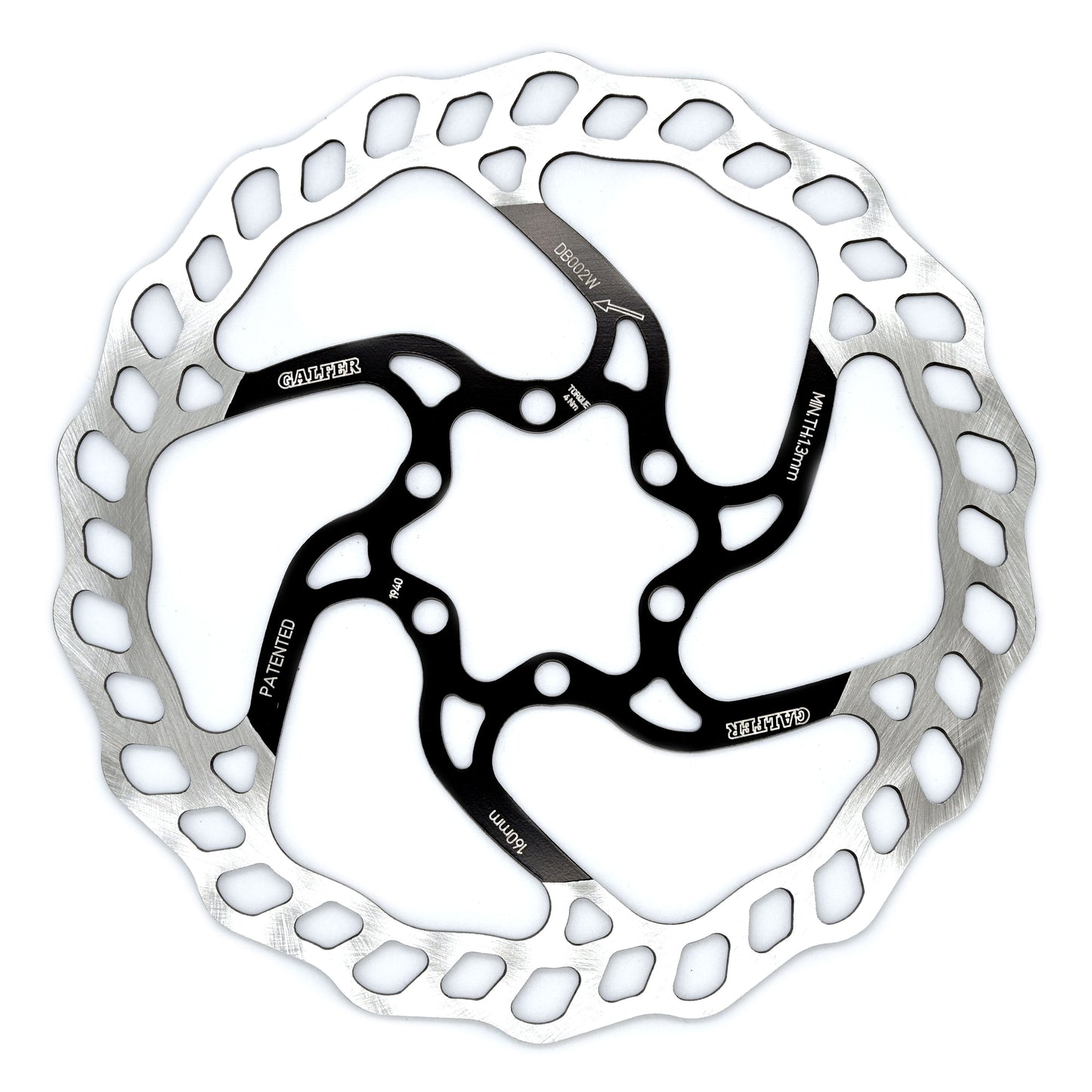 Galfer MTB Disc Brake Rotor - 160mm 6-Bolt 1.8mm