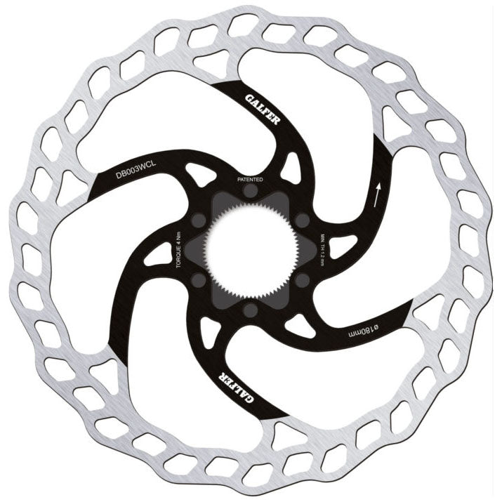 Galfer MTB Disc Brake Rotor - 180mm Centerlock 1.8mm