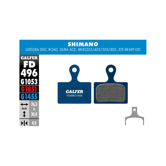 Galfer Shimano 105 BR-R7070/BR-RS305/405/505/805/Dura Ace/GRX/Ultegra/XTR BR-M9100 Disc Brake Pads - Road Compound