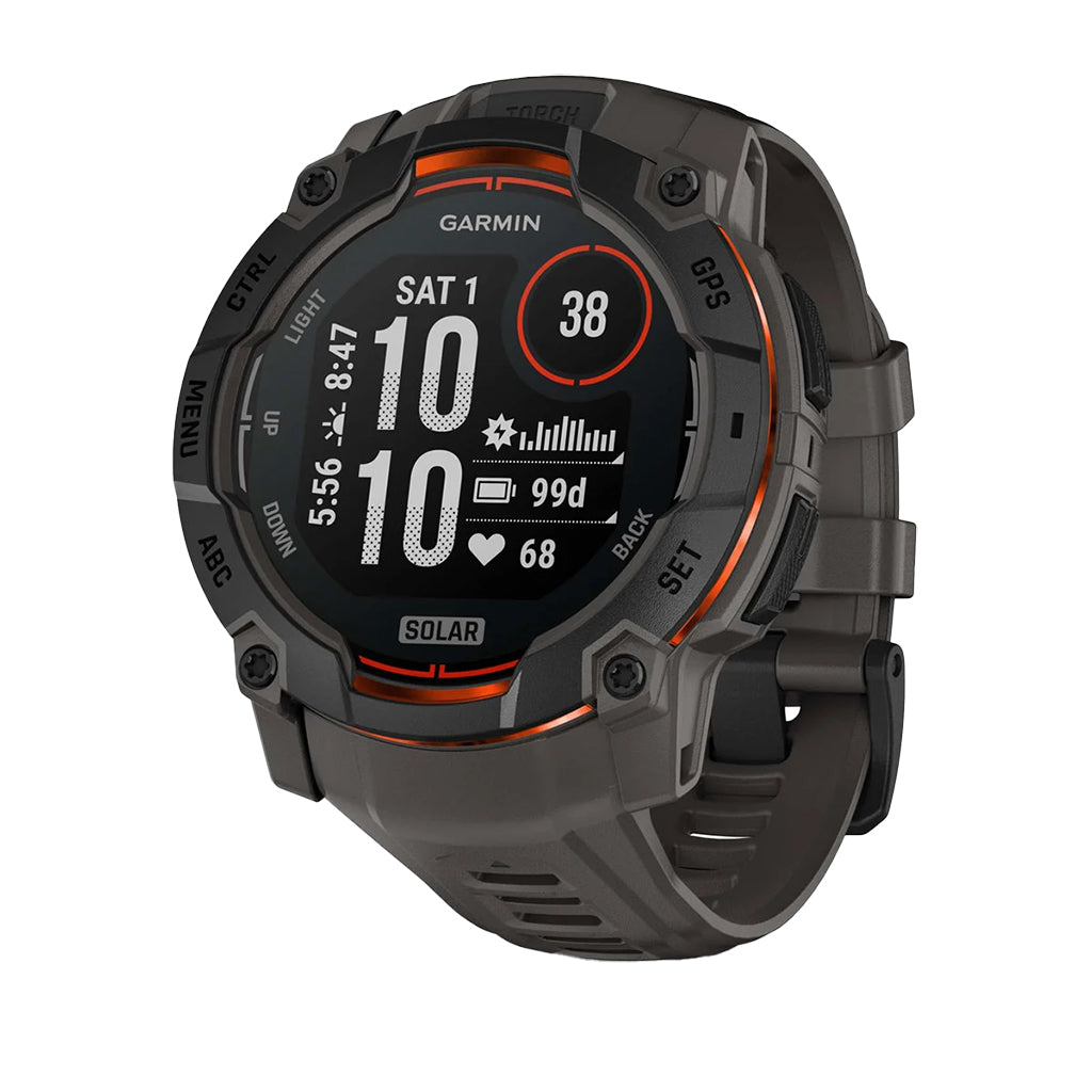 Instinct 3 GPS Watch, 50mm Solar, Black/Charcoal