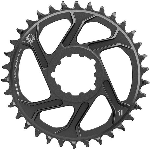 X-Sync Eagle 12sp 6mm DM Chainring, 34t, Black