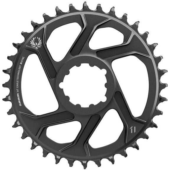 X-Sync Eagle 12sp 6mm DM Chainring, 36t, Black